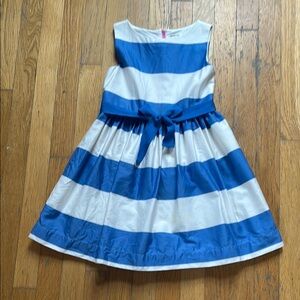 Blue and White Striped Kids Dress